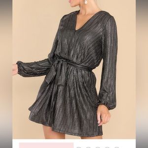 Black and gold dress